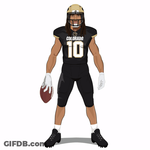 Colorado Football Player Number 10 GIF