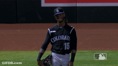 Colorado Rockies Baseball Player Standing On Field GIF