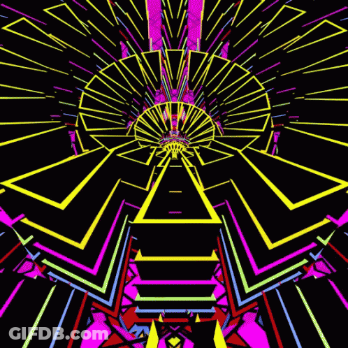 Colorful Abstract CGI Motion Graphics Circular Pattern GIF