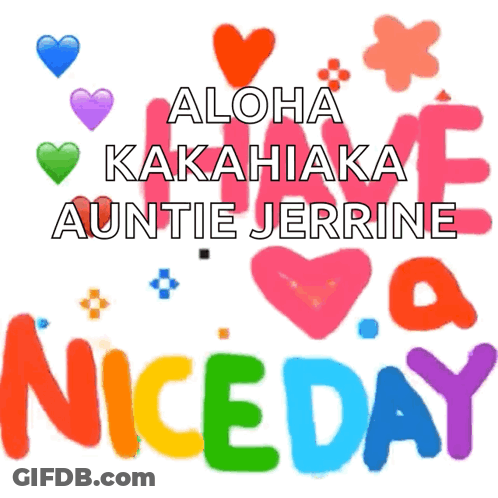 Colorful Aloha Kakahiaka Sign GIF