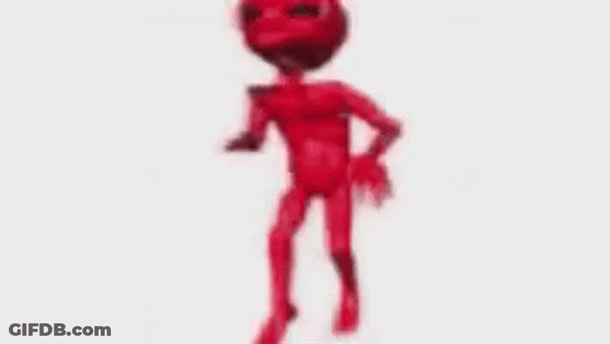 Colorful Animated Alien Dancing GIF