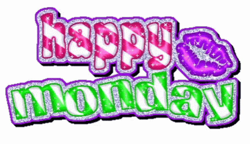 Colorful Animated Happy Monday GIF