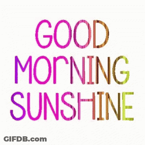 Colorful Animated Text Good Morning Sunshine GIF
