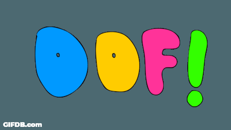 Colorful Animated Text Oof GIF