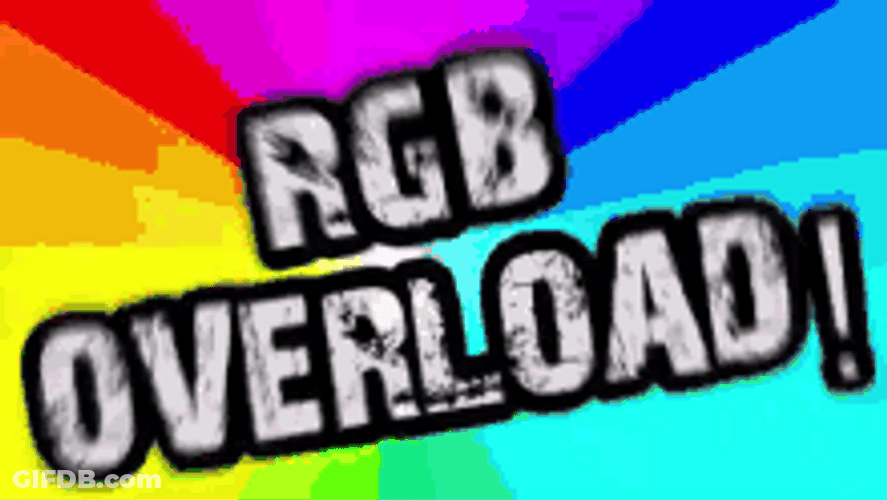 Colorful Animated Text Rgb Overload GIF
