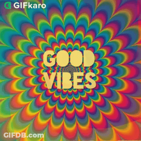 Colorful Background Good Vibes GIF