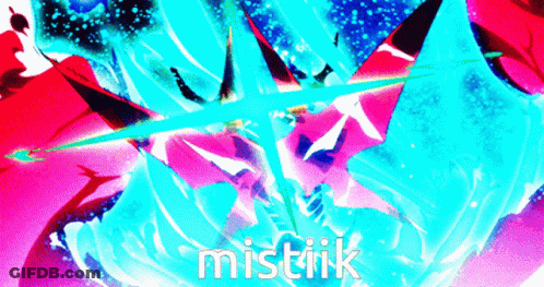 Colorful Background Saying Mistik GIF