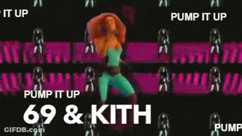 Colorful Background Saying Pump It Up GIF
