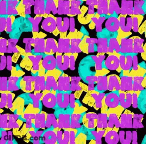 Colorful Background Thank You Purple GIF