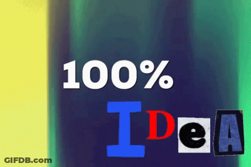 Colorful Background With 100% Idea GIF