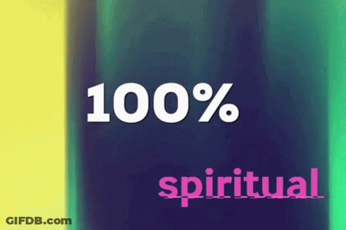 Colorful Background With 100% Spiritual In Pink GIF