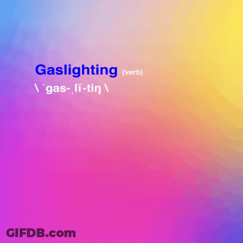 Colorful Background With Gaslighting In Blue GIF