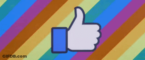 Colorful Background With Thumbs Up Sign GIF