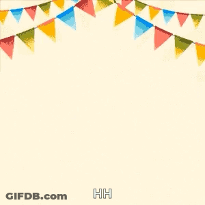 Colorful Balloons Flying With Flags GIF