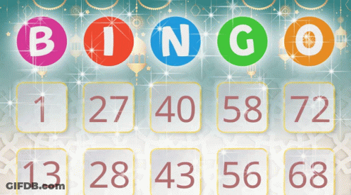 Colorful Bingo Game Numbers 1-68 GIF