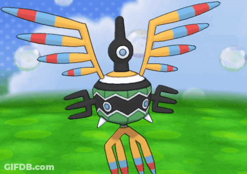Colorful Bird With Letter E GIF