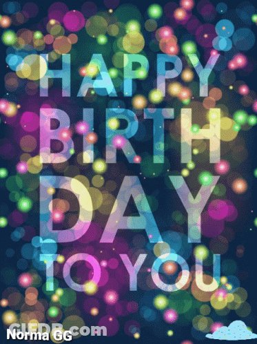 Colorful Birthday Card For Norma GIF
