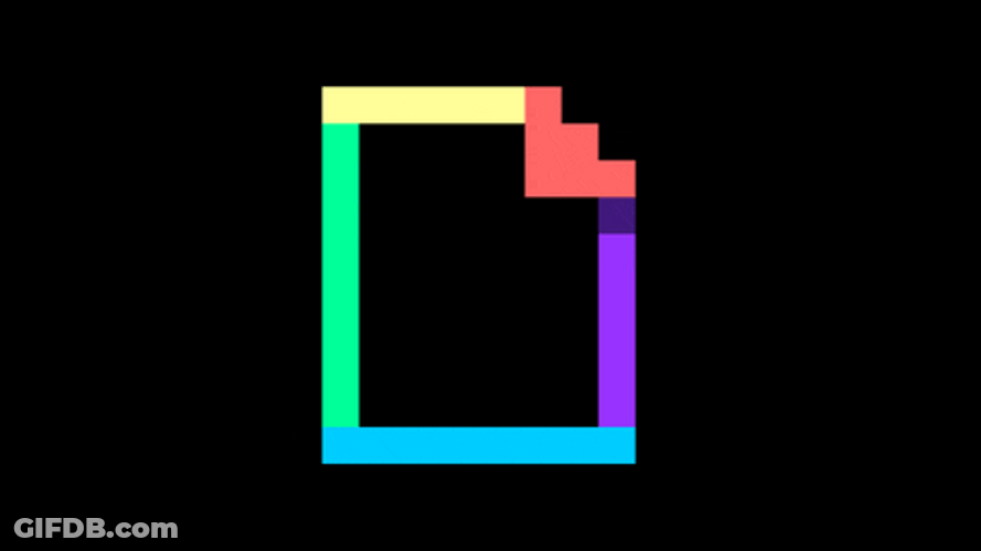 Colorful Blowing Art Logo GIF