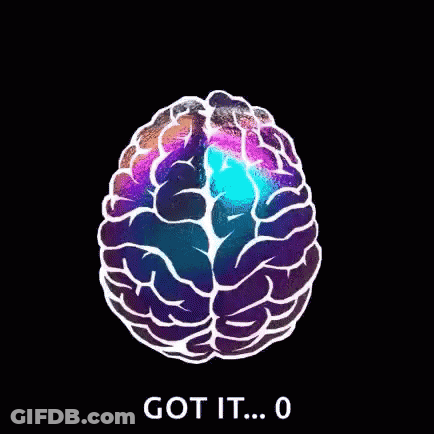 Colorful Brain Saying Got It 0 GIF