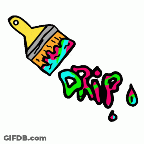 Colorful Brush Drip For Coloring GIF