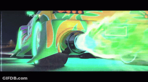 Colorful Car With Play Button GIF