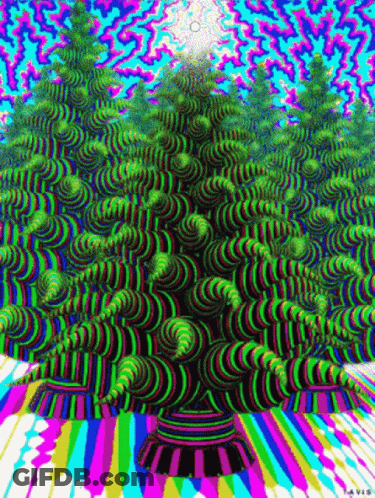 Colorful Christmas Tree Made Of Balls GIF