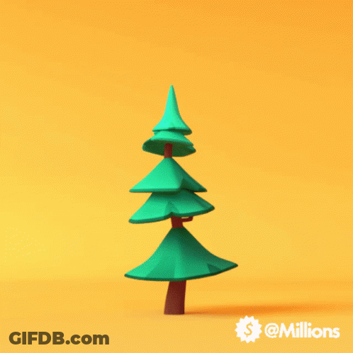 Colorful Christmas Tree With Dollar Sign GIF