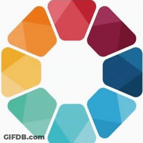 Colorful Circle Made Of Triangles GIF
