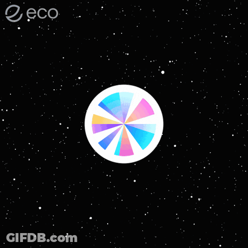 Colorful Circle On Black Background With Eco GIF