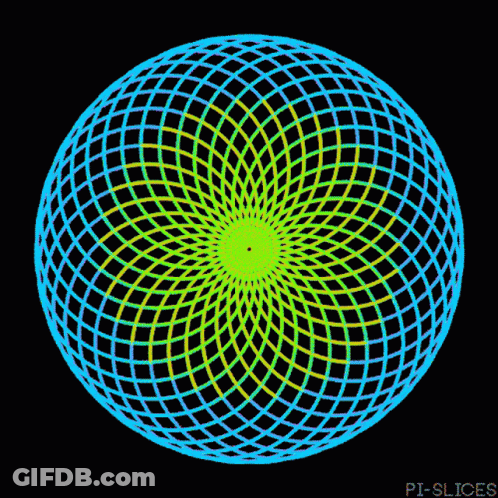 Colorful Circle With Pi-Slices GIF