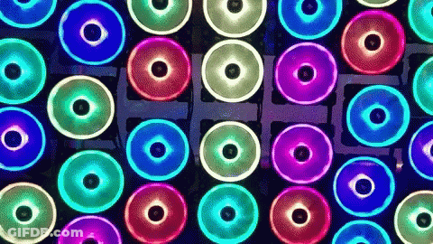 Colorful Circles In A Row GIF