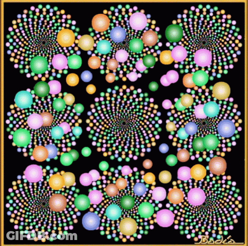 Colorful Circles On A Black Background With The Name Jbacks On The Bottom Right GIF