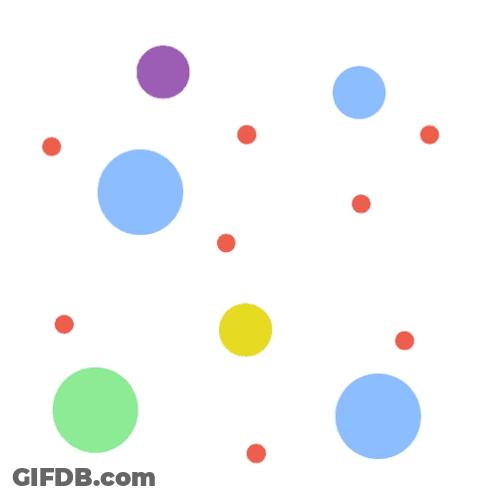 Colorful Circles With Red GIF