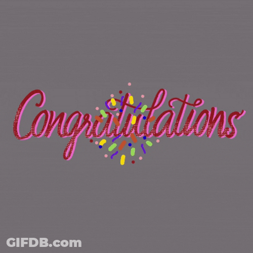 Colorful Confetti Well Done Congratulations GIF