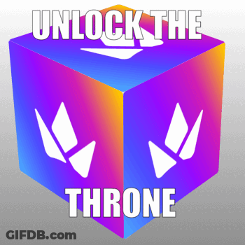 Colorful Cube Saying Unlock The Throne GIF