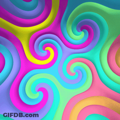 Colorful Cute Rainbow Spiral Loop GIF