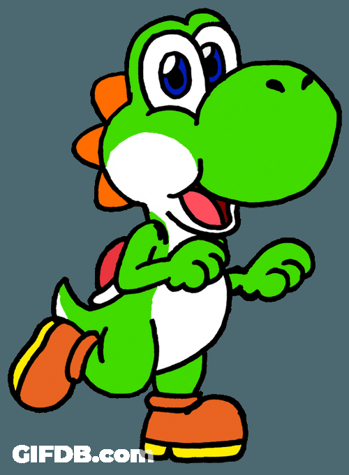 Colorful Cute Yoshi GIF