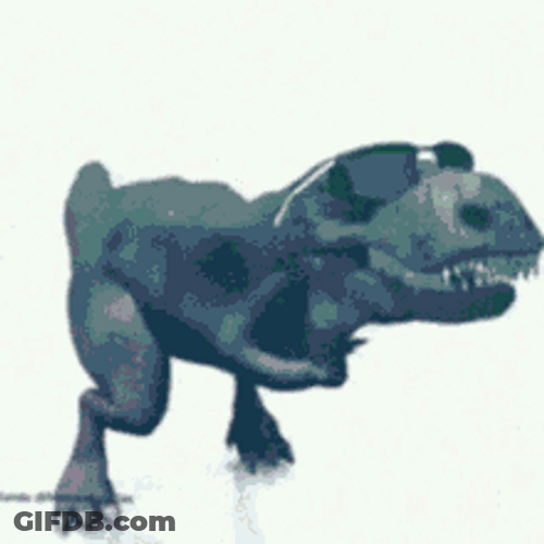 Colorful Dinosaur Dance GIF