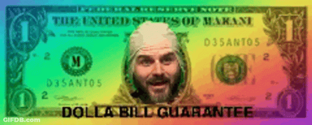 Colorful Dollar Bill Animation GIF