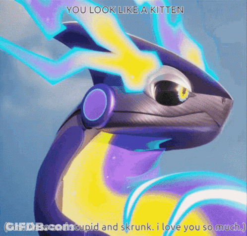 Colorful Dragon Says You Look Like A Kitten GIF