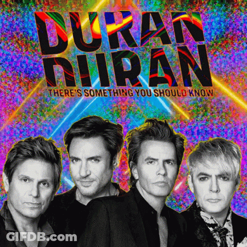 Colorful Duran Duran Poster With Four Men GIF