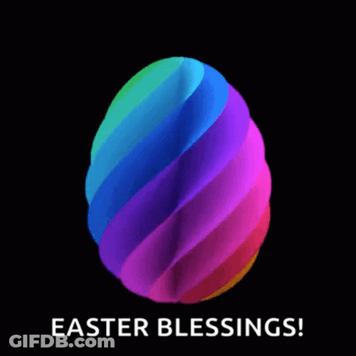 Colorful Easter Egg Good Morning Happy Easter GIF