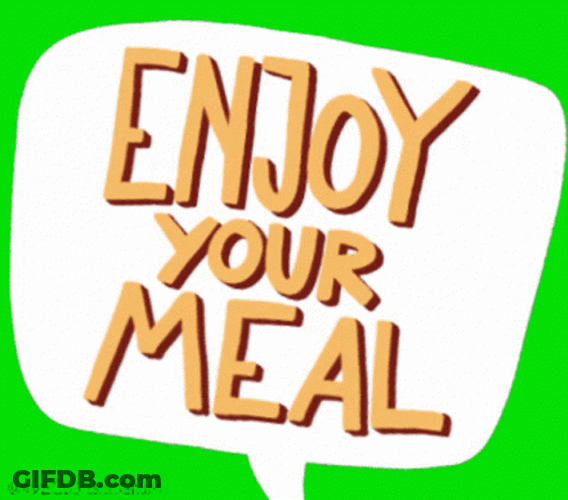 Colorful Enjoy Your Meal Sign GIF