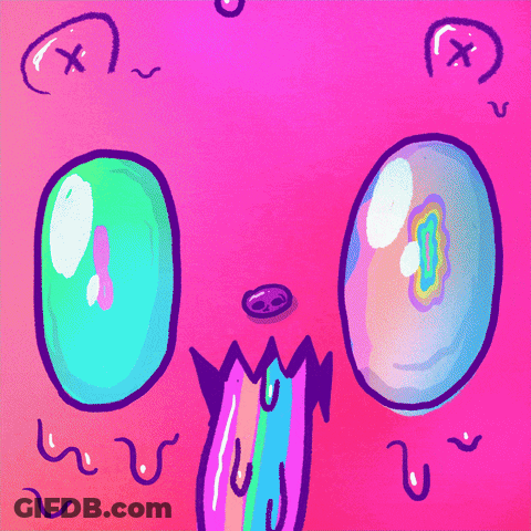 Colorful Face With Rainbow GIF