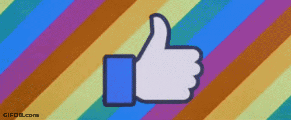 Colorful Facebook Like Button GIF