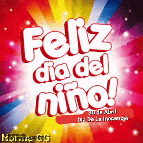 Colorful Feliz Dia Del Nino Poster GIF