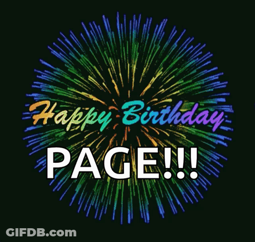 Colorful Firework Display Happy Birthday Page GIF