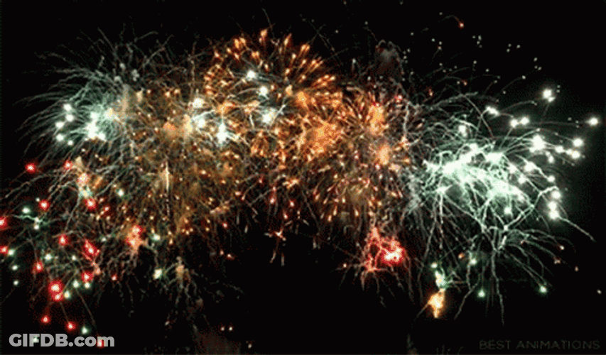 Colorful Firework In The Sky GIF