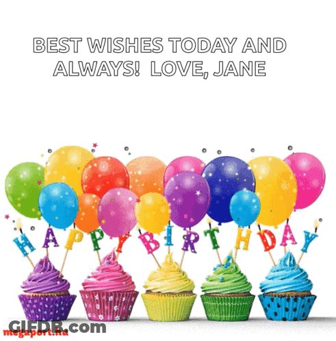 Colorful Fireworks Display Happy Birthday Ellie GIF