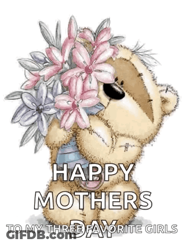 Colorful Flowers With Yellow Center GIF